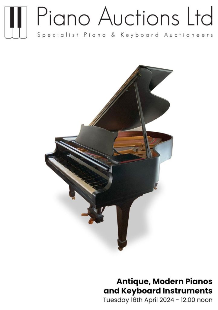 Piano Auctions Ltd. Klavierauktion am 16. April